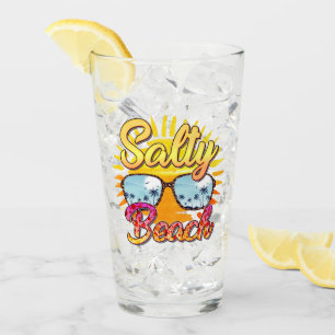 Salty Beach   Tropische Sonne und Palmen Glas