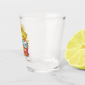 Salty Beach | Tropische Sonne und Palmen Schnapsglas (Rechts)