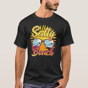Salty Beach Tropische Sonne und Palmen T-Shirt