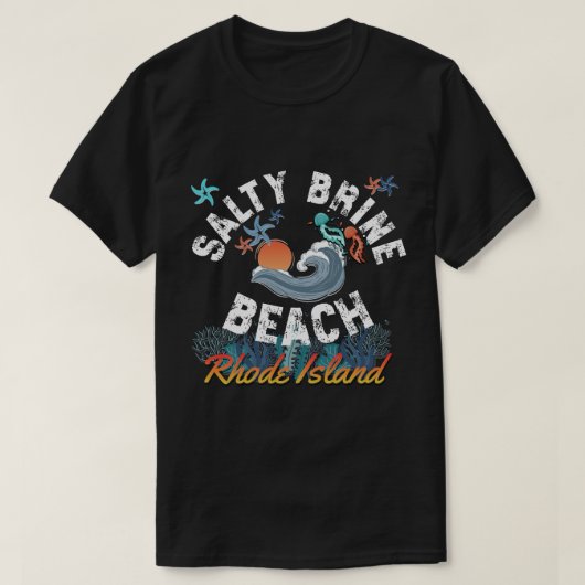 Salty Brine Beach, Rhode Island T-Shirt (Design vorne)