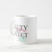 "Salty but Sweet" Flamingo Kaffeetasse (Vorderseite Links)