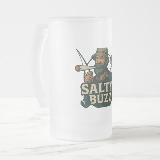Salty Buzz Classic Mug, 11 oz Mattglas Bierglas (Vorderseite Links)