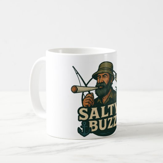 Salty Buzz original design Classic Mug, 11 oz Kaffeetasse (Vorderseite Links)