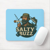 Salty Buzz Original Design Mouse Pad Mousepad (Mit Mouse)