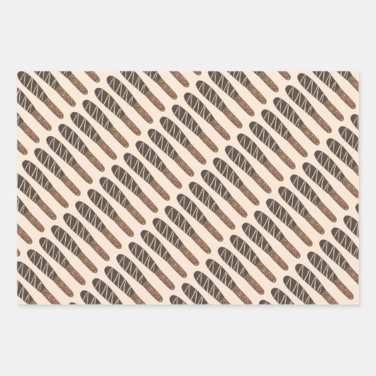 Salty Chocolate Covered Pretzel Sticks Junk Food Geschenkpapier Set (Vorderseite 3)