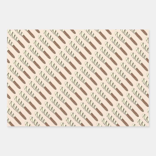 Salty Chocolate Covered Pretzel Sticks Junk Food Geschenkpapier Set (Vorderseite 2)