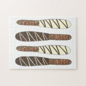 Salty Chocolate Covered Pretzel Sticks Junk Food Puzzle (Horizontal)