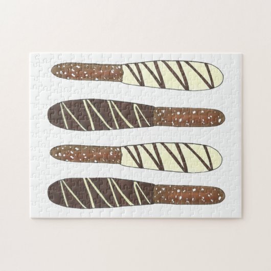 Salty Chocolate Covered Pretzel Sticks Junk Food Puzzle (Horizontal)