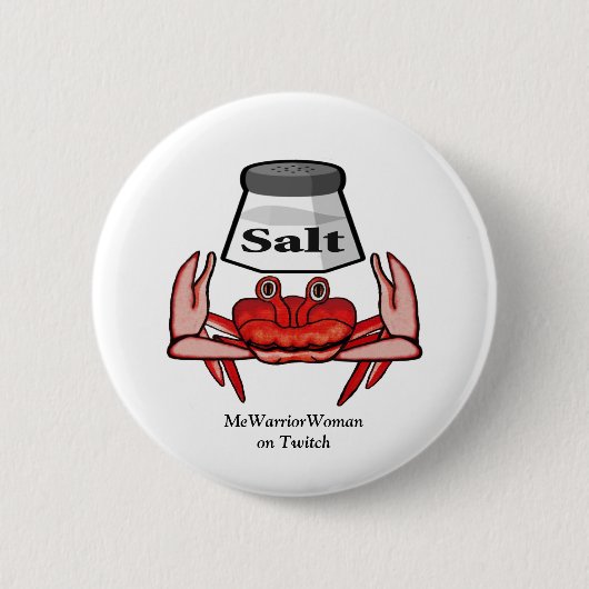 Salty Crab, MeWarriorFrau auf Twitch Button (Vorderseite)