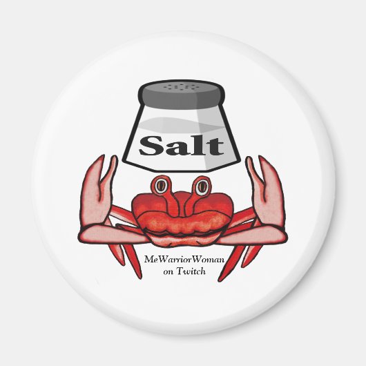 Salty Crab, MeWarriorFrau auf Twitch Magnet (Vorne)