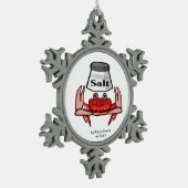 Salty Crab, MeWarriorFrau auf Twitch Schneeflocken Zinn-Ornament (Links)