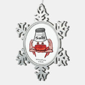 Salty Crab, MeWarriorFrau auf Twitch Schneeflocken Zinn-Ornament (Rechts)
