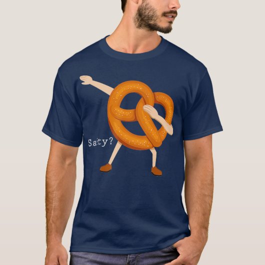 Salty Dabbing Soft Pretzel Funny Feinschmecker Bak T-Shirt (Vorderseite)