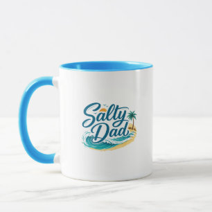 Salty Dad Vintage Strand Ozeanwelle Tasse