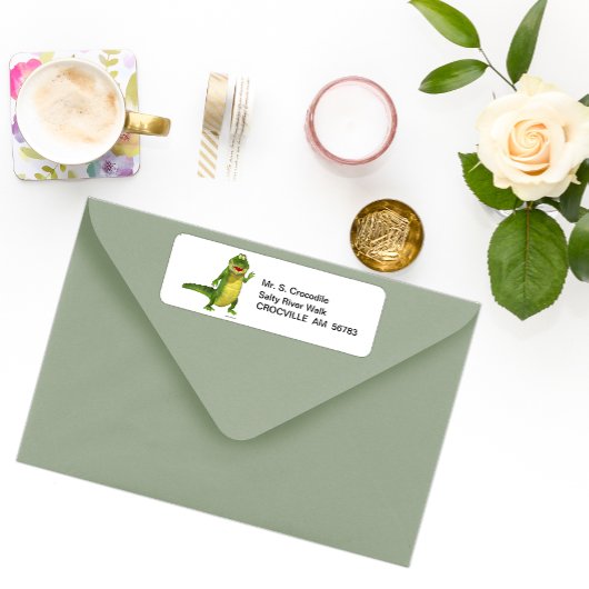 Salty der Krokodile-Rücksendeadressen-Aufkleber