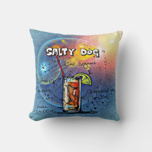 Salty Dog Cocktail (Nr. 6 von 12 Drink Recipe Set) Kissen