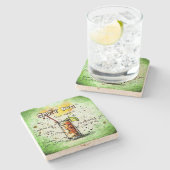 Salty Dog Drink Rezept Steinuntersetzer (Seitenansicht)