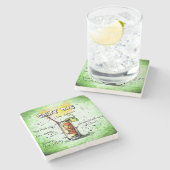 Salty Dog Drink Rezept Steinuntersetzer (Seitenansicht)