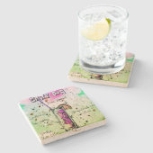 Salty Dog Drink Rezept Steinuntersetzer (Seitenansicht)