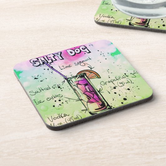Salty Dog Drink Rezept Untersetzer (Linke Seite)