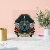 Salty Dog Pitbull Acrylschild (Hochzeit)