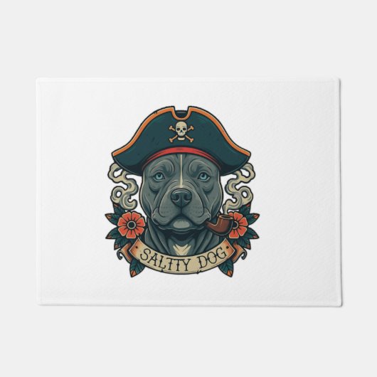 Salty Dog Pitbull Fußmatte (Vorderseite)