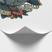 Salty Dog Pitbull Geschenkpapier (Ecke)