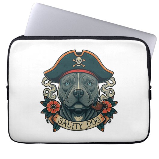 Salty Dog Pitbull Laptopschutzhülle (Vorderseite)