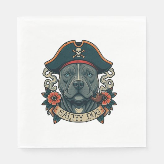 Salty Dog Pitbull Serviette (Vorderseite)