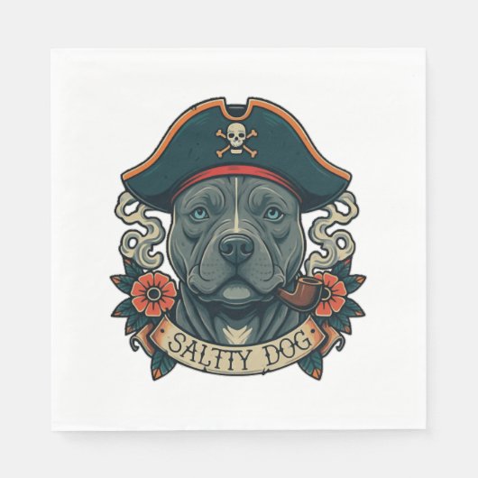 Salty Dog Pitbull Serviette (Vorderseite)