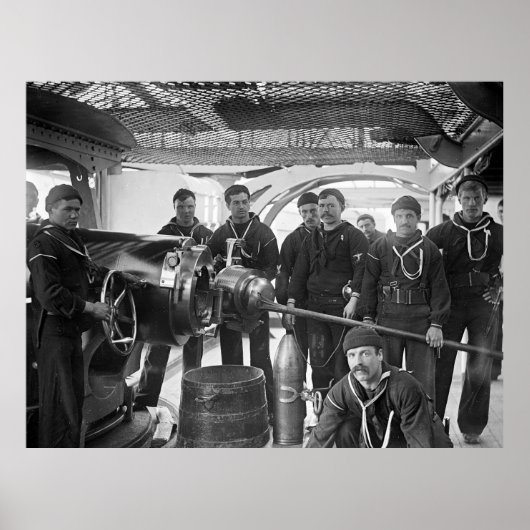 Salty Dogs with Gun, 1890s Poster (Vorne)