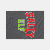 Salty Elf Christmas Family Matching Group Xmas  Fleecedecke (Vorderseite (Horizontal))
