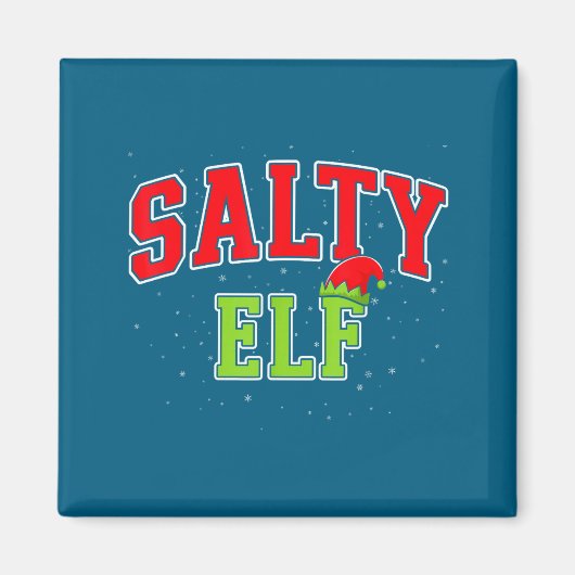 Salty Elf Christmas Family Matching Group Xmas Magnet (Vorne)