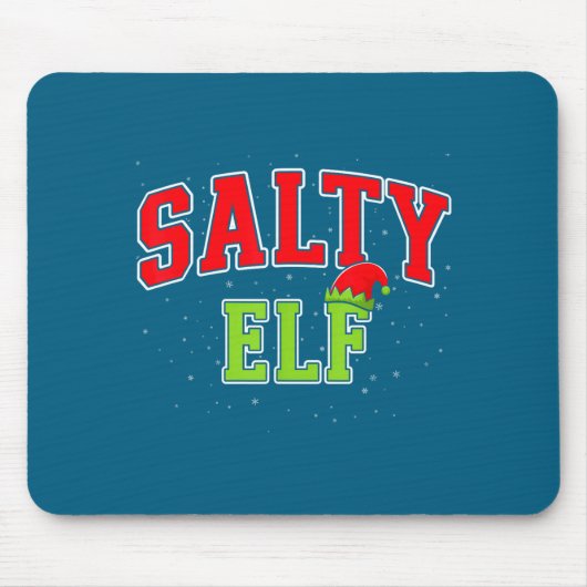Salty Elf Christmas Family Matching Group Xmas Mousepad (Vorne)