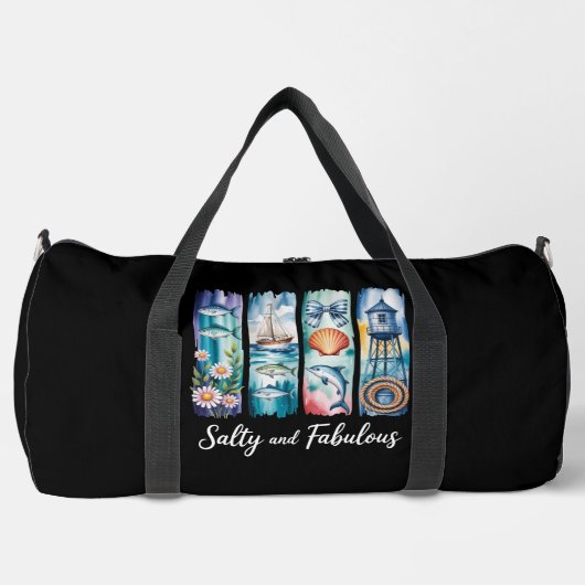 Salty Fabulous Nautical Ocean Elements Life Duffle Bag (Vorderseite)