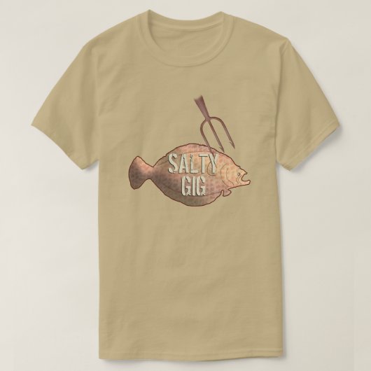 Salty Gig Flounder Fishing T-Shirt (Design vorne)