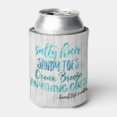 Salty Hair Sandy Toes Ocean Beach Angebot kann Dosenkühler (Kanne Vorderseite)