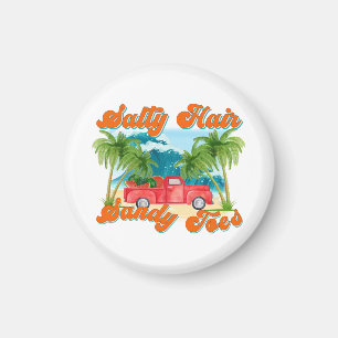 Salty Hair, Sandy Toes Tropeninsel Magnet