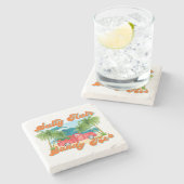 Salty Hair, Sandy Toes | Tropischer Lkw & Strand Steinuntersetzer (Seitenansicht)