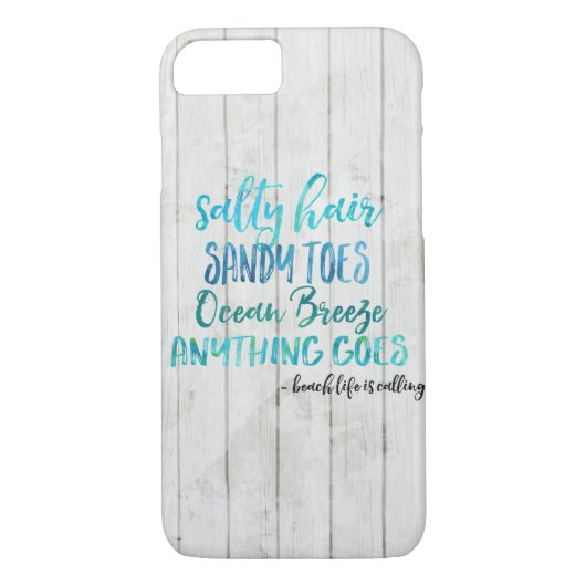 Salty Hair Sandy Toocean Beach Quote iPhone Case-Mate iPhone Hülle (Rückseite)