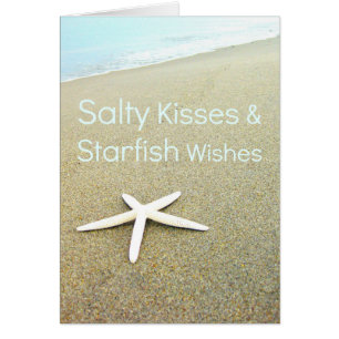 Salty Kisses & Starfish Wunschkarte