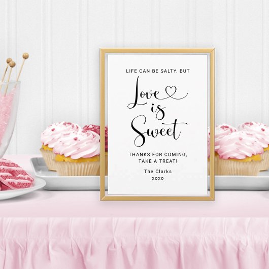 Salty Liebe ist Sweet Quote Heart Script Hochzeit Einladung