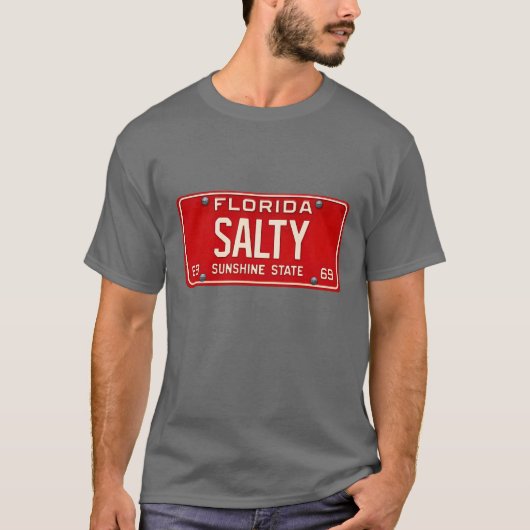 Salty Life 1969 | Retro Florida License Plate Surf T-Shirt (Vorderseite)