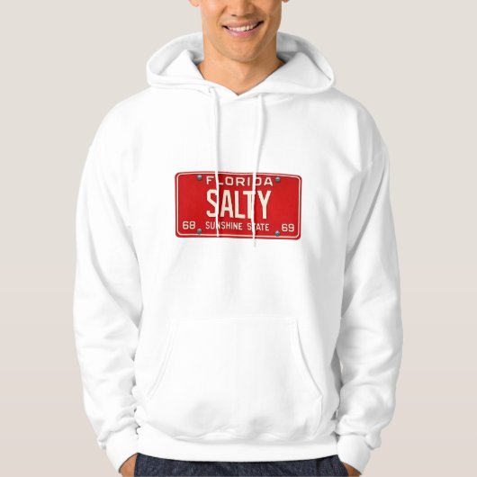 Salty Life 1969 | Retro-Florida-Nummernschild Surf Hoodie (Vorderseite)