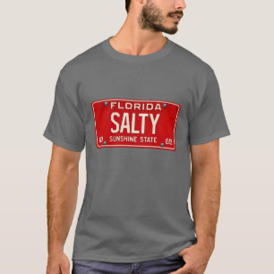 Salty Life 1969   Retro Florida Nummernschild Surf T-Shirt