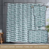 Salty Life | Blue Surf Graphic Beach House Decor Duschvorhang