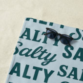 Salty Life Coastal Lover - Teal Blue Graphic Print Strandtuch (Beispiel)