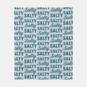 Salty Life | Coastal Teal Blue Graphic Beach Decor Fleecedecke (Vorderseite)