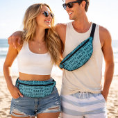 Salty Life - Coastal Teal Blue Graphic Print Beach Bauchtasche