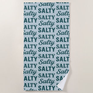 Salty Life Ozeanliebhaber   Türkisblaue Grafikdruc Strandtuch